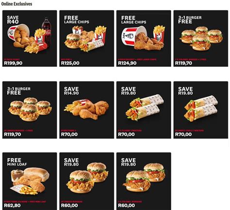 kfc family meals price south africa